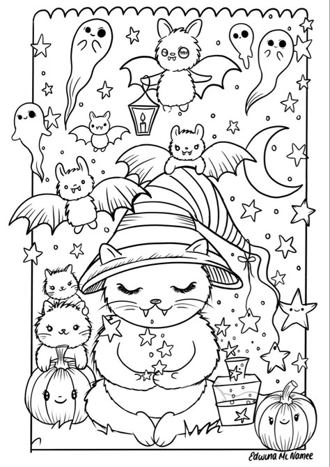 Seasonal Coloring Pages, Cute Halloween Coloring Pages For Adults, Halloween Coloring Pages Aesthetic, Halloween Coloring Sheet, Trippy Mushroom Coloring Pages, Adult Coloring Pages Halloween, Adult Halloween Coloring Pages, Cute Fall Coloring Pages, Halloween Color Pages