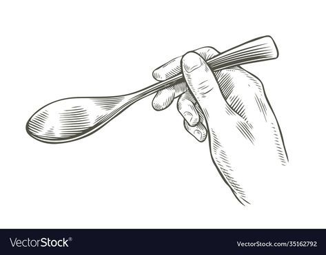 Spoon Sketch, Spoon Illustration, Sketch Restaurant, Food Vector, Food Concept, Hand Sketch, Cooking Food, Transparent Png, No Cook Meals