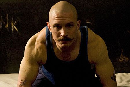 Ladies and Gentlemen: Tom Hardy with a glorious mustache. - Imgur Tom Hardy Bronson, Bronson 2008, Tom Hardy Bane, Charles Bronson, Bald Man, Im Batman, The Dark Knight Rises, Bald Head, Dc Movies