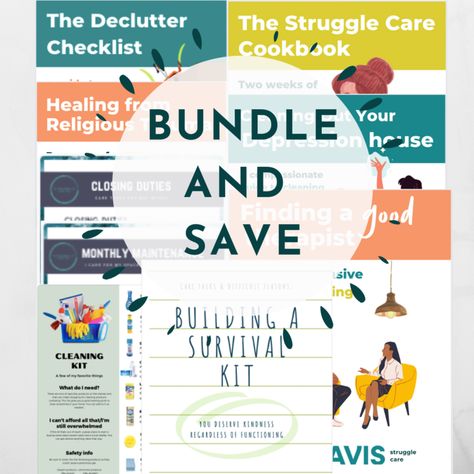 Shop — KC Davis Struggle Care, Kc Davis, Care Plan Template, Room Reset, Declutter Checklist, Spoon Theory, Cleaning Challenge, Workbook Template, Cleaning Guide