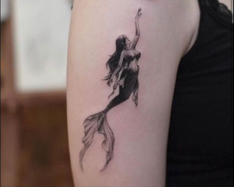 Mermaid Tattoo, A Mermaid, A Tattoo, Tattoo On, Tattoo Designs, Mermaid, I Hope, Moon, Fish