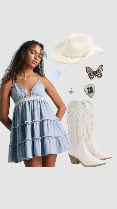 Taylor Swift Debut Eras Tour Outfit Ideas #erastour #theerastour #erastouroutfits #erastouroutfit #taylorswift Taylor Swift Debut Eras Tour, Debut Eras Tour Outfit, Outfit Ideas Cowboy Boots, Debut Eras Tour, Eras Tour Outfit Ideas, Taylor Swift Debut Album, Taylor Swift Debut, Eras Tour Outfit, Taylor Swift Tour Outfits