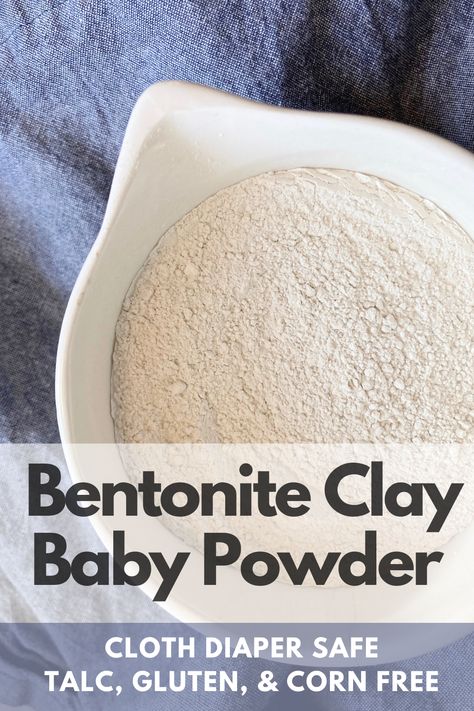 Bentonite Clay Detox Bath, Bentonite Clay Detox, Bentonite Clay Benefits, Talc Powder, Diaper Rash Cream, Essential Oils Herbs, Glass Spice Jars, Powder Recipe, Clay Baby