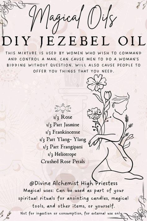 Magick Oil, Essential Oil Perfumes Recipes, Essential Oil Diffuser Blends Recipes, Perfume Recipes, Magic Spell Book, Grimoire Book, Magic Herbs, Diy Perfume, Essential Oils Herbs