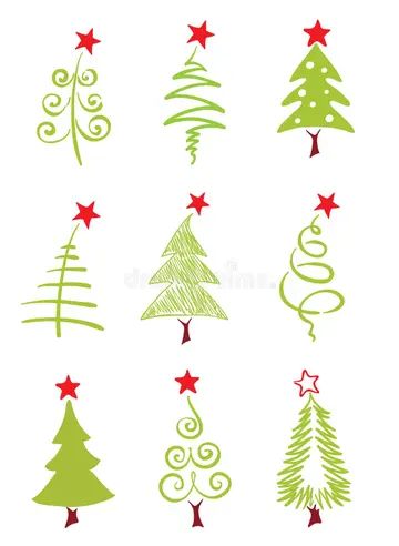 Christmas trees stock illustration. Illustration of christmas - 20474522 Christmas Tree Logo, Christmas Card Verses, Icons Christmas, Card Verses, Christmas Tree Drawing, Tree Doodle, Christmas Tree Clipart, Modern Christmas Tree, Christmas Tree Art