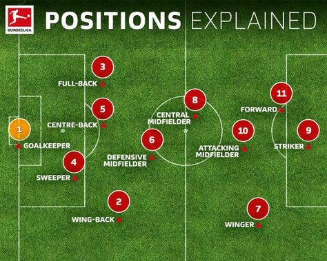 Football Positions Explained, Soccer Rules Basic, Soccer Positions On Field, Football Basics, Soccer Formations, Fun Soccer Drills, Football Positions, Soccer Tactics, 7 World Wonders