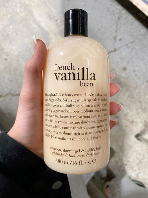 French Vanilla Philosophy, Philosophy French Vanilla Bean, French Vanilla Body Wash, French Vanilla Bean Philosophy, French Vanilla Bean Body Wash, Vanilla Body Wash Aesthetic, Body Wash Philosophy, Philosophy Body Wash Aesthetic, Shower Gel Vanilla