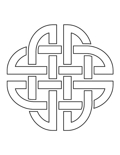 Celtic knot pattern. Use the printable outline for crafts, creating stencils, scrapbooking, and more. Free PDF template to download and print at http://patternuniverse.com/download/celtic-knot-pattern/ Mosaic Patterns Geometric, Celtic Knot Drawing, Printable Outline, Celtic Coloring, Coloring Crafts, Carillons Diy, Symbole Viking, Knot Pattern, Tooling Patterns