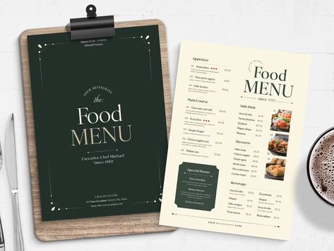 Elegant Food Menu Template AI, EPS Service Menu Design, Menu Sans Gluten, Menu Layout, Elegant Food, Food Menu Template, Desserts Menu, Executive Chef, Menu Template, Menu Cards