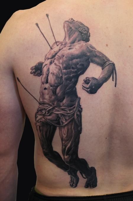 Rudy Lopez - Saint Sebastian - unusual tattoo ! Sebastian Tattoo, Saint Sebastian, Unusual Tattoo, St Sebastian, Sleeves Ideas, San Sebastian, Skin Art, Art Reference Poses, Sleeve Tattoos