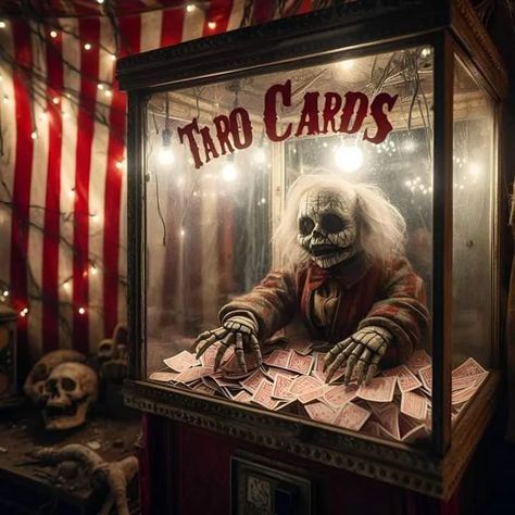 Scary Circus, Haunted Circus, Haunted Carnival, Creepy Circus, Halloween Haunted House Decorations, Creepy Carnival, Halloween Circus, Halloween Outside, Casa Halloween