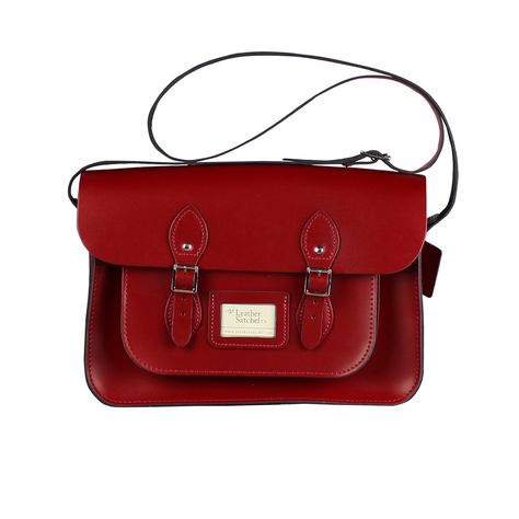 14-inch Classic Satchel made from Pillarbox Red Leather Vintage Leather Satchel, Red Satchel, Claret Red, Leather Artisan, Bags Aesthetic, Cambridge Satchel Company, Handcrafted Leather, Wallet Bag, Leather Satchel