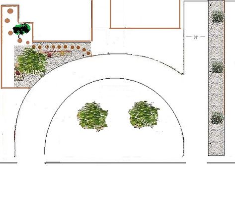 Add a half circle driveway idea Half Driveway Front Yards, Half Moon Driveway Landscaping, U Shaped Driveway Ideas, U Shaped Driveway Landscaping, Half Moon Driveway, Half Moon Driveway Ideas, Circle Driveway Ideas Front Yards, Half Circle Driveway Ideas, Round About Driveway Landscaping