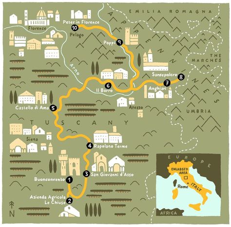 Tuscany Map, Italy Trip Planning, Perfect Honeymoon, Road Trip Map, Travel Wishes, Tuscany Travel, Summer Europe, Italy Itinerary, Mediterranean Cruise