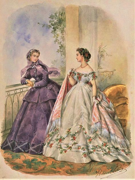 Fashion History Timeline, 1860s Dresses, 1860s Fashion, 1860 Fashion, Victorian Era Fashion, Victorian Dresses, 1800s Fashion, Victorian Ladies, Historical Dress