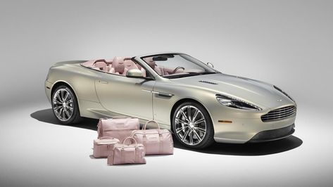 This is an Aston DB9 with pink interior | Top Gear Aston Db9, Aston Martin Db9 Volante, Bespoke Cars, Aston Martin Db9, Wallpaper Luxury, Girly Car, Cars Vintage, Martin Car, Pink Car