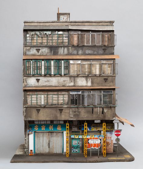 joshua smith miniaturizes hong kong through tiny architectural settings Joshua Smith, Miniature Display, Architectural Model, Balsa Wood, Colossal Art, Chalk Pastels, Urban Environment, Plastic Card, Urban Spaces