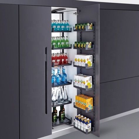 AU $435.63 4％ Off | Soft close kitchen cupboards pantry ,tall unit, glass pantry storage basket Pantry Unit Kitchen, Tall Units In Kitchen, Close Kitchen, Pantry Unit, Unit Kitchen, Tall Unit, Glass Pantry, Closed Kitchen, Small Pantry