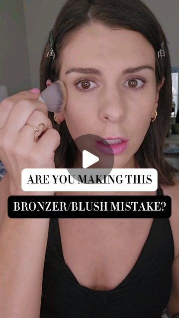 Kate | Makeup Tips on Instagram: "Blush and Bronzer are BFFs. They're just better together. Do you see the difference??  @thebkbeauty Brushes A507 and N17 @milanicosmetics Cream Bronzer  @hauslabs Color Fuse Balm Stick in Glassy Pitaya   #bronzer #blush #creambronzer #creamblush #howtomakeup #howtobeauty" Using Bronzer As Blush, How To Use Bronzer And Blush, Applying Blush And Bronzer, How To Apply Blush And Bronzer, Bronzer And Blush Application, How To Apply Cream Bronzer, Best Bronzer For Medium Skin, Where To Put Bronzer, Bronzer Application Tutorial