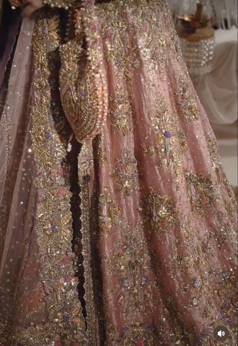 Rose Gold Desi Wedding Dress, Light Pink Lengha Bridal, Pink South Asian Wedding Dress, Pink Desi Wedding Dress, Pink Nikkah Dress, Pink Indian Wedding Dress, Pink Pakistani Bridal Dress, Traditional Indian Wedding Dress, South Asian Wedding Dress