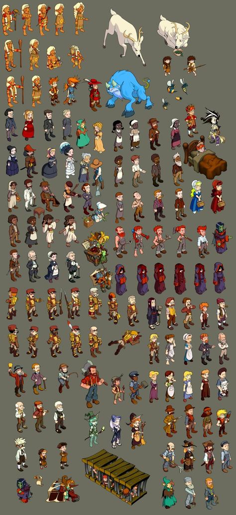 isometric people More Isometric Character Sprite, Isometric Video Game, Isometric Game Design, Isometric Character Design, Isometric Sprites, Sprite Sheet Character, 2d Game Character Design, Isometric Games, Isometric Character