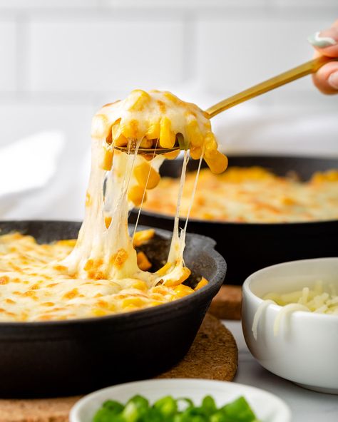 Gooey Korean Corn Cheese (콘치즈) – Takes Two Eggs Korean Creamed Corn, Corn Cheese Korean, Korean Cheese Corn, Korean Corn Cheese Recipe, Korean Corn Cheese, Easter Side Dishes Recipes, Holiday Potluck, Korean Corn, Main Recipes