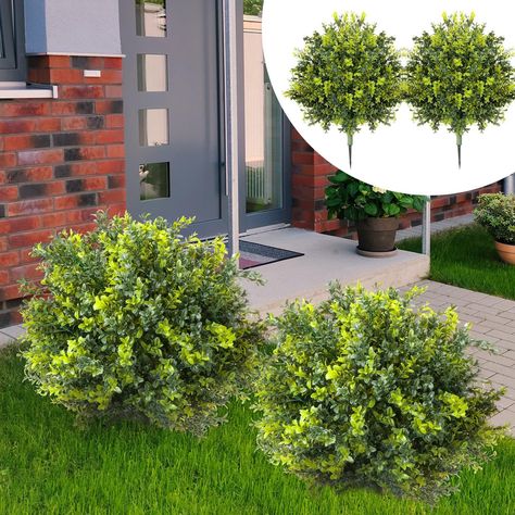 Artificial Bushes Outdoor, Faux Bushes Outdoor, Artificial Shrubs Outdoor, Artificial Outdoor Plants Planters, Artificial Flower Arrangements Outdoor, Fake Plants Outside Landscaping, Faux Landscaping, Boxwood Planters, Tree Faux