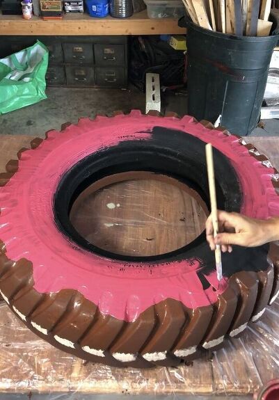 Light Pink Paint, Candy Props, Painted Tires, Potato Stamp, Donut Day, Firestone Tires, Metal Wall Planters, Bored Kids, Tractor Tire