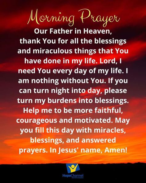 Powerful Morning Prayer, Warfare Prayers, Prayer For My Children, Spiritual Warfare Prayers, Good Morning Spiritual Quotes, Personal Prayer, Powerful Inspirational Quotes, Our Father In Heaven, Good Morning Prayer