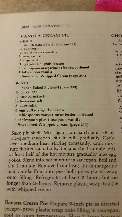 Betty Crocker Cream Pie Recipe Betty Crocker Custard Pie Recipe, Betty Crocker Chocolate Cream Pie, Betty Crocker Coconut Cream Pie, Betty Crocker Coconut Cream Pie Recipe, Cocnut Cream Pie, Cookies 2023, Vanilla Pudding Recipes, Ambrosia Recipe, Dinner 2023