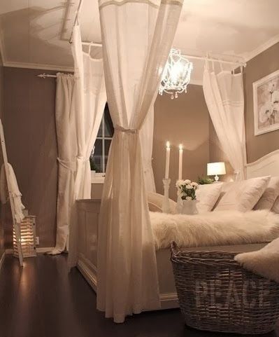 Sensual Bedroom, Homemaking Ideas, Bed Canopies, Romantic Diy, Canopy Bed Diy, Bedroom Furniture Makeover, New Bedroom, Minimalist Bedroom Design, Bedroom Wall Colors