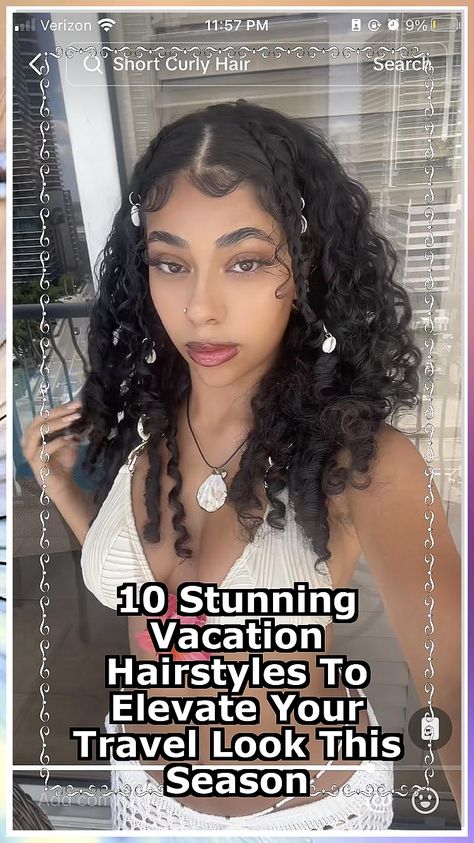 Discover the ultimate guide to vacation hairstyles with our curated list of 10 stunning styles that will elevate your travel look this season. From beachy waves to chic updos, these versatile hairstyles are perfect for any destination. Whether you're lounging by the pool or exploring vibrant city streets, these vacation hairstyles will keep you looking fabulous and feeling confident. Get inspired and prepare to turn heads on your next getaway! Cruise Hairstyles, Vacation Hairstyles For Black Women, Vacation Hat, Vacation Hairstyles, Vegas Vacation, Beachy Waves, Feeling Confident, Beach Hairstyles, Tropical Getaways