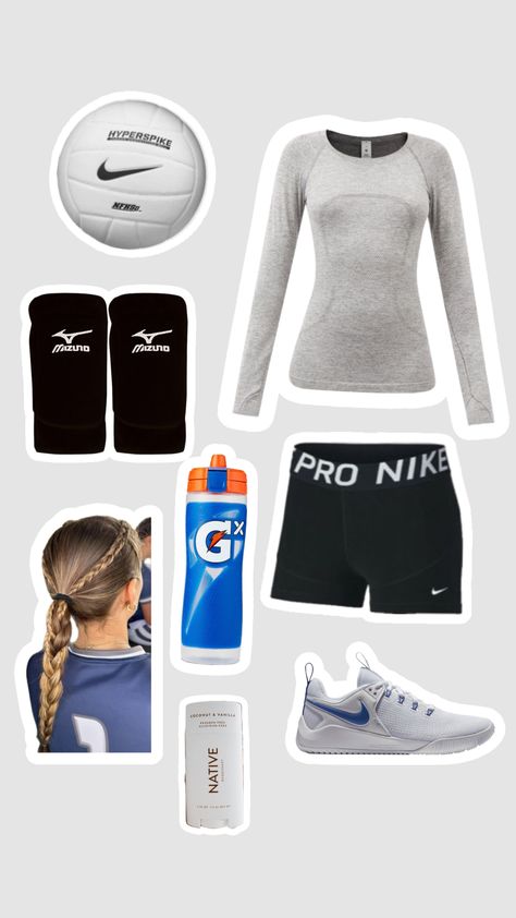 Volleyball Outfit, Trendy Games, Volleyball Outfits, Cute Nike Shoes, Cute Nikes, Volleyball Shoes, Sporty Hairstyles, Preppy Aesthetic, Sporty Outfits