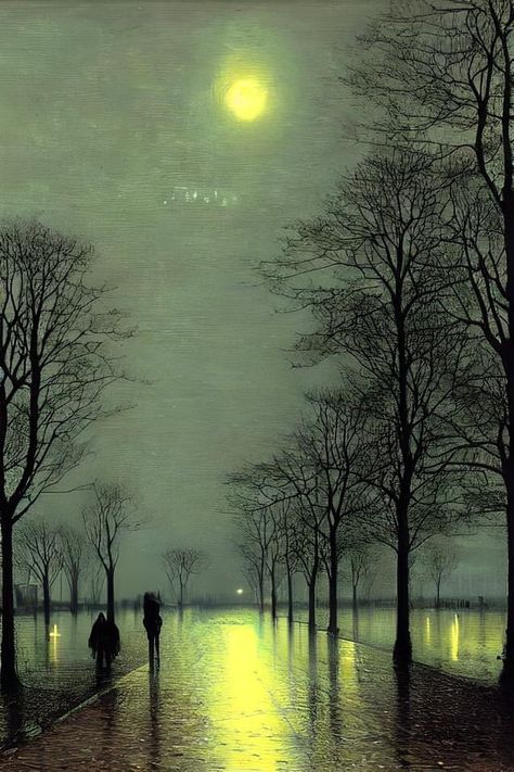 Moonlight - John Atkinson Grimshaw. British ( 1836 - 1893) John Atkinson Grimshaw, Amazing Book Covers, Atkinson Grimshaw, Famous Art, Art Appreciation, Classical Art, Art Painting Acrylic, Moon Art, Art Studies