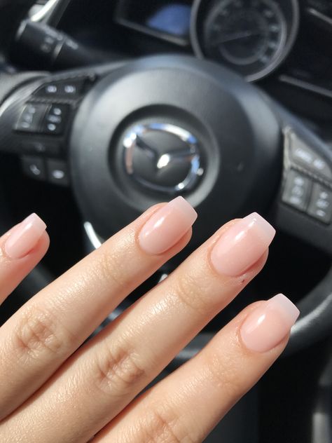 Squoval Acrylic Nails, Basic Baddie Nails, Natural Looking Acrylic Nails, Office Nails, Natural Looking Nails, Acrylic Nails Nude, Natural Acrylic Nails, Tapered Square Nails, Milky Nails