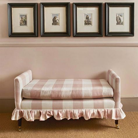 Trend Watch: Gingham | sheerluxe.com Salvesen Graham, White Table Cloth, Furniture Details, London United Kingdom, Furniture Designer, Interior Trend, Window Seat, Upholstered Furniture, Banquette