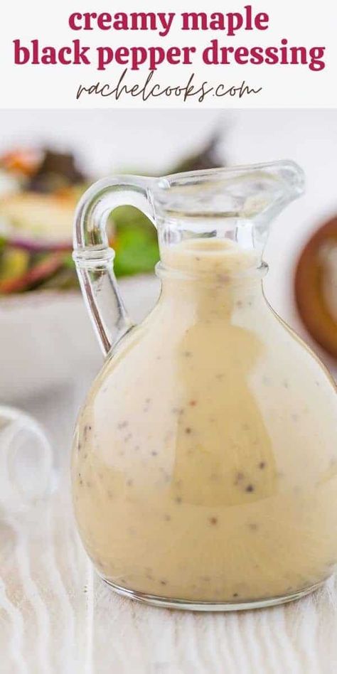 Autumn Salad Dressing, Maple Syrup Salad Dressing, Autumn Salads, Maple Dressing, Maple Vinaigrette, Bbq Salads, Leafy Green Salads, Resep Salad, Autumn Salad