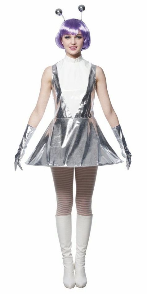 Alien Costume Women, Space Girl Costume, Martian Costume, Outer Space Costume, Female Alien, Alien Halloween Costume, Futuristic Costume, Space Costumes, Lady Outfits