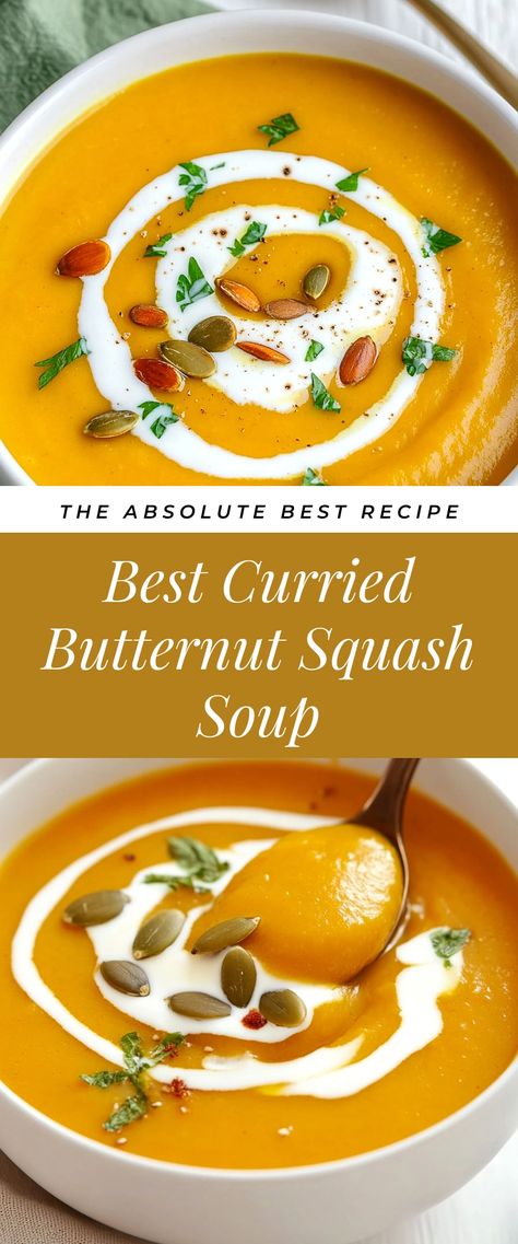 Image for Best Curried Butternut Squash Soup Spicy Butternut Squash Soup, Curried Butternut Squash, Carrot Curry, Butternut Squash Chili, Curried Butternut Squash Soup, Chili Garlic Paste, Best Curry, Chili Soup, Best Soup Recipes