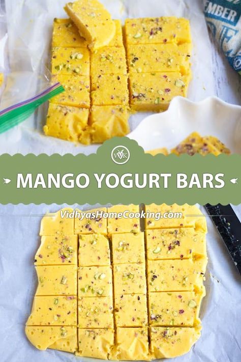 Yogurt Bars Recipe, Mango Bars, Yogurt Bars, Mango Desserts, Mango Yogurt, Freezing Fruit, Recipe Developer, Mango Dessert Recipes, Mango Dessert