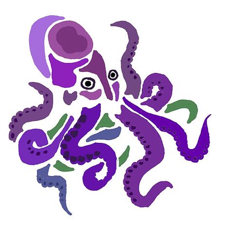 Cool Fun Purple Octopus Art Abstract Purple Octopus, Blue Octopus, Octopus Art, Beach Lovers, Art Shirts, Art Abstract, Art Original, Character Drawing, Octopus