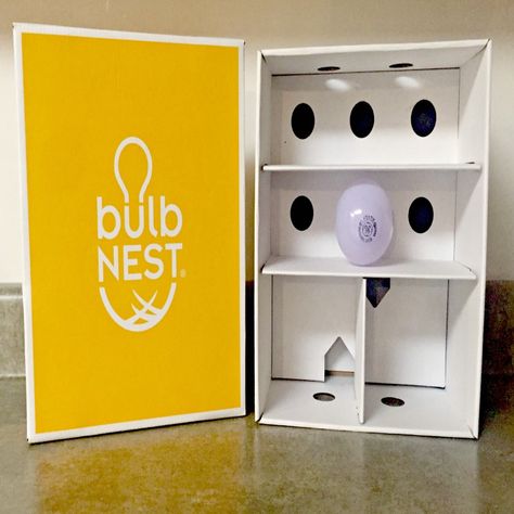 bulbNEST Has Your Light Bulbs Covered (Literally) Light Bulb Storage Ideas, Light Bulb Storage, Chicago House, Spotlight Lighting, Corrugated Board, Buying A New Home, Storage Ideas, The Box, Light Bulbs