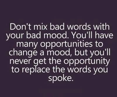 So true. You can't take back the words once they are released from your mouth. So speak encouraging words always. Speak life. Think Before You Speak, Words Worth, It Goes On, Bad Mood, Quotable Quotes, A Quote, True Words, Good Advice, The Words