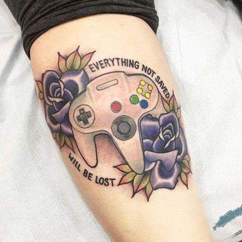 Nintendo Tattoo, Gamer Tattoos, Gambling Cake, Gaming Tattoo, Gambling Tattoo, First Tattoo, Body Mods, A Tattoo, Treat Recipe