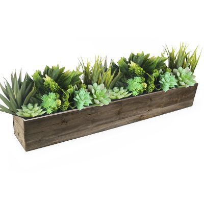 Long Planter Boxes, Wood Window Boxes, Rectangular Planter Box, Long Planter, Rectangle Planters, Box Garden, Succulent Garden Design, Garden Planter Boxes, Courtyard Gardens Design