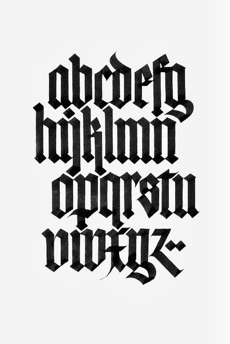 Dark Typography, Alphabet Graffiti, Gothic Alphabet, Tattoo Fonts Generator, Lettering Styles Alphabet, Gothic Lettering, Tattoo Lettering Styles, Graffiti Lettering Fonts, Old English Font