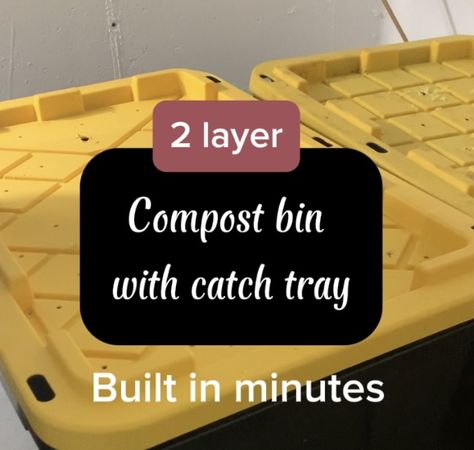 DIY Two Layer Worm Bin Worm Bins How To Build, Diy In Ground Worm Compost Bin, Diy Vermicompost Bin, Worm Bin Diy, Vermicomposting Diy, Diy Worm Compost Bin, Worm Bin, Worm Castings, Red Worms