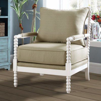 Benzara Turned Designing Accent Chair Piano Living Rooms, Beige Accent Chair, Spool Chair, Florida Living Room, White Armchair, House Elements, Coffee Chairs, Bedroom Farmhouse, Florida Living