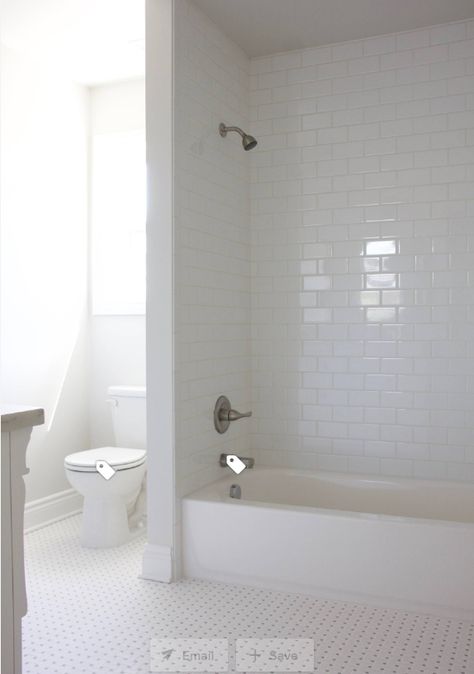 Bathtub White Subway Tile, White Porcelain Subway Tile Bathroom, Fiberglass Tub With Tile Surround, White Bath Tub Tile Ideas, White Subway Tile Bathtub Surround, White Tub Tile Surround, Tub With Subway Tile Surround, White Subway Tile Tub Surround, Classic Subway Tile Bathroom