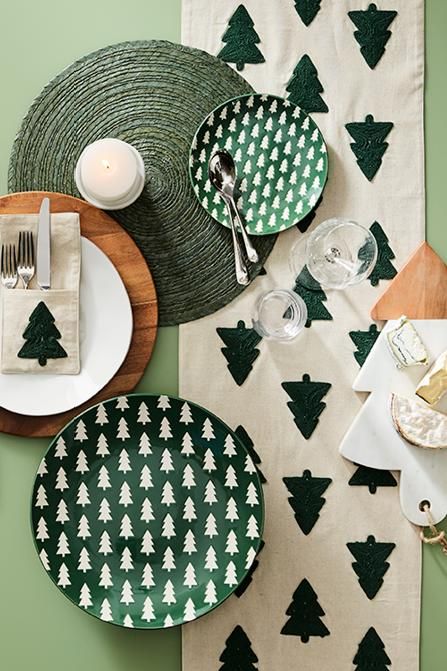 Christmas Decorations for Home and Tree | Crate and Barrel Christmas Plate Settings, Crate And Barrel Christmas, Woodland Christmas Theme, Holiday Photo Booth, Holiday Place Settings, Diy Holiday Party, Christmas Place Settings, Christmas Table Setting, Holiday Party Themes